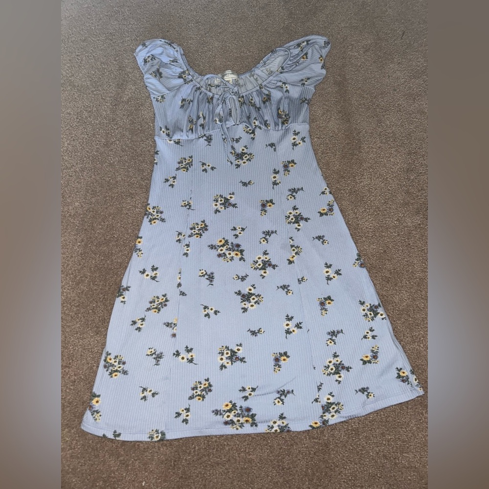 Floral blue dress